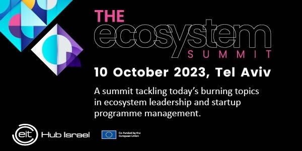 📢 Don't miss the #EcosystemSummit 2023 hosted by EIT Hub Israel - the ultimate arena for startup programme leaders!

🌟 Discuss trends, upskill, and network with peers steering ecosystems worldwide.

🔗 Register now: eit.europa.eu/news-events/ev…