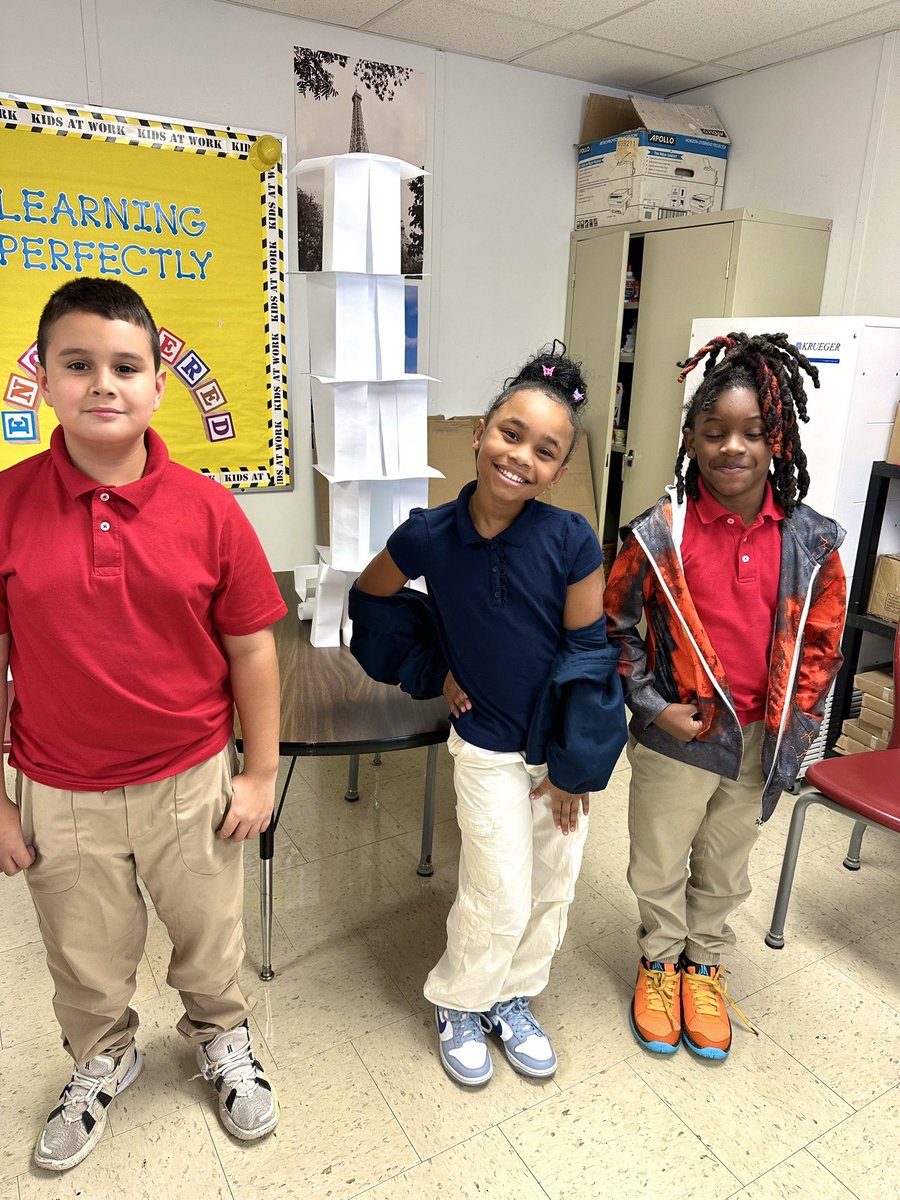 EmilyMe10531515's tweet photo. Ross STEM Magnet scholars complete their PBL. Build a tower using only paper. Joshua’s plan, Mariah executed it, Messiah prepared the sheets. #PerfectlyEngineered #AcceptingApplications @PrincipalReed_ @ray4d_thebetsy @BetsyRossElem @houstongent @HISDPolice @TeamHISD @HISDChoice https://t.co/Olwn4s0KVx