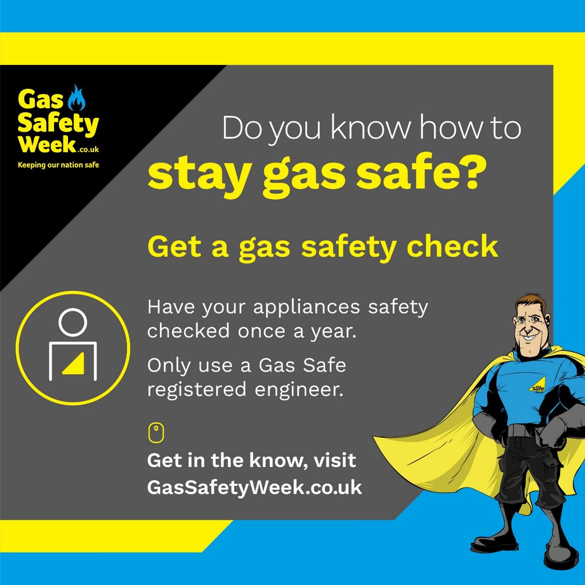Ensure your gas appliances are checked yearly by a Gas Safe registered engineer. If you are a customer of WH, our contactors from Dodd Group organise your annual gas safety check with you. More tips 👇 wolverhamptonhomes.org.uk/gsw23/ #GSW23 #GasSafetyWeek
