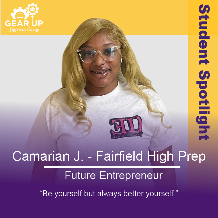 GEARUPJC's tweet photo. This week's #StudentSpotlights are Camarian J. from Fairfield High Prep, Mikayla C. from Bessemer City High, and Morgan W. from Tarrant High School!✨#GEARUPJeffersonCounty #GEARUPWorks https://t.co/869IKJeEwg