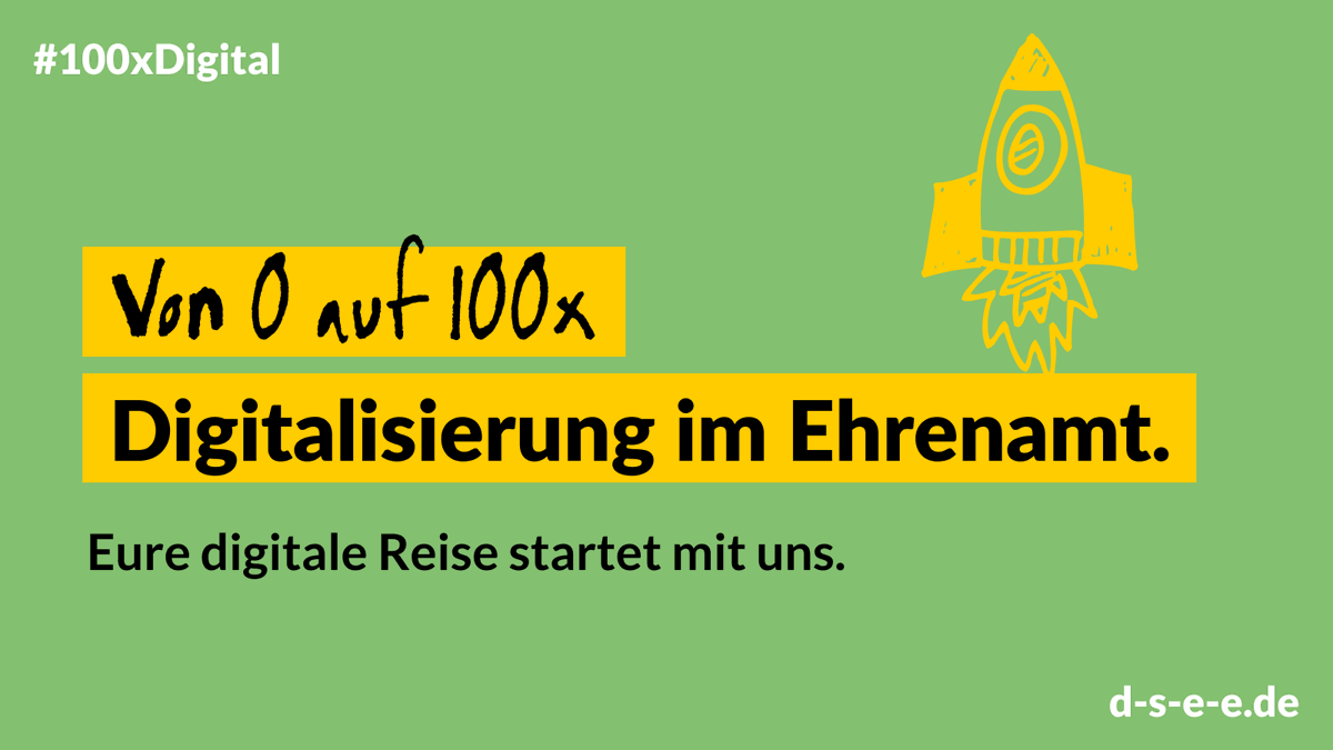 🚀 Mit #100xdigital unterstützen wir gemeinnützige Organisationen in ganz Deutschland bei ihren Digitalisierungsvorhaben – mit Förderung, Know-how und Vernetzung. Morgen startet das Interessenbekundungsverfahren. Mehr Infos: bit.ly/3sUPAJm
