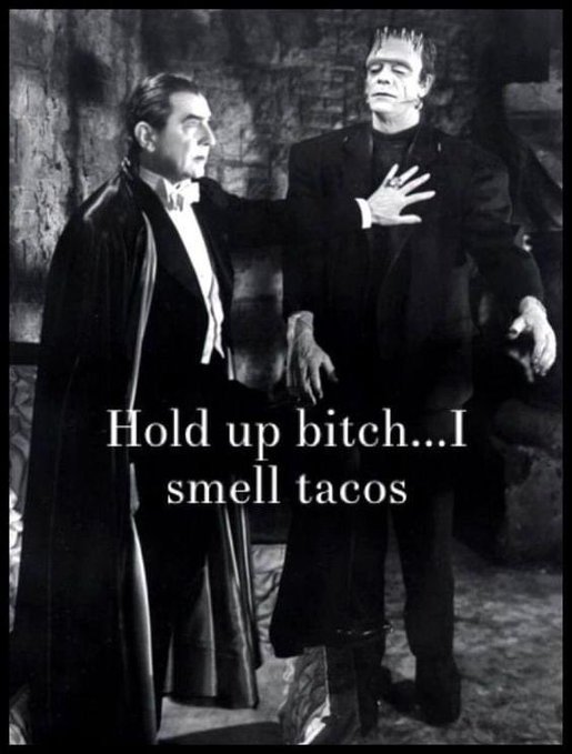 WGATMEANRADIO's tweet photo. Have a Mean & Happy Taco Tuesday!๐#tuesdaymotivations #TacoTuesday #dracula #meanmachine973