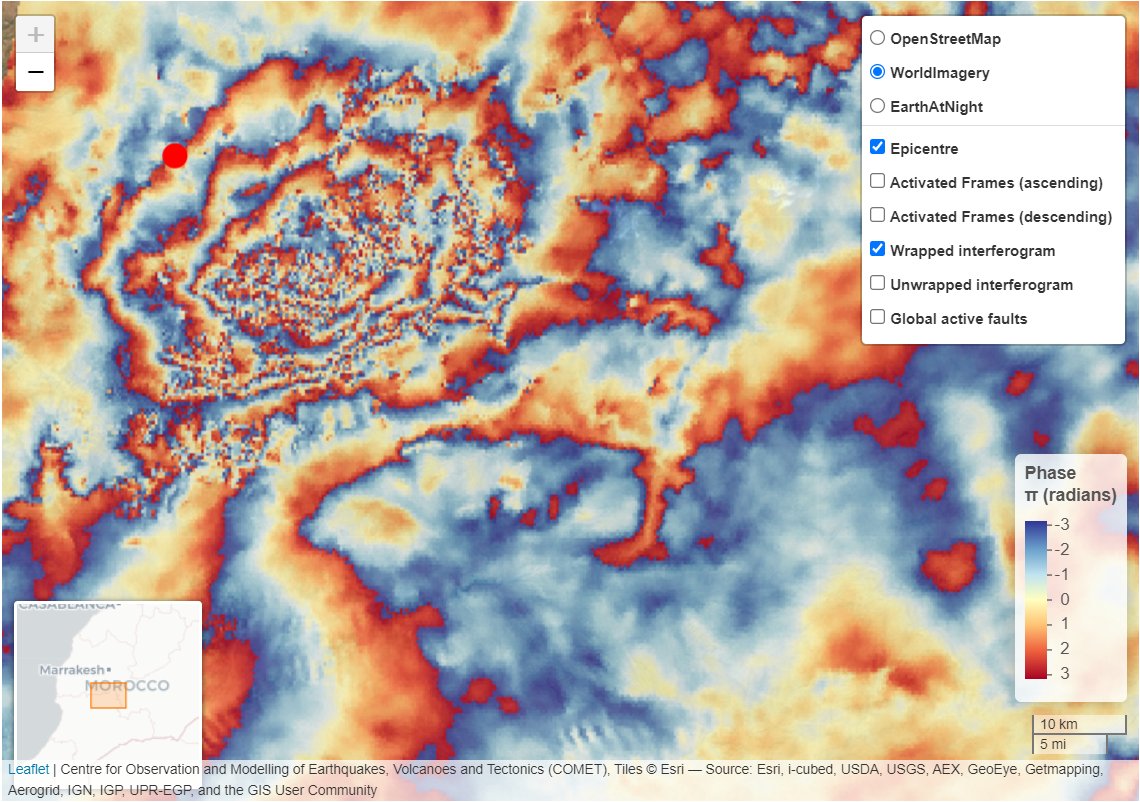 Here is the N260° subvertical (!) thrust of the 2023 Morocco earthquake (Sentinel-1/COMET)