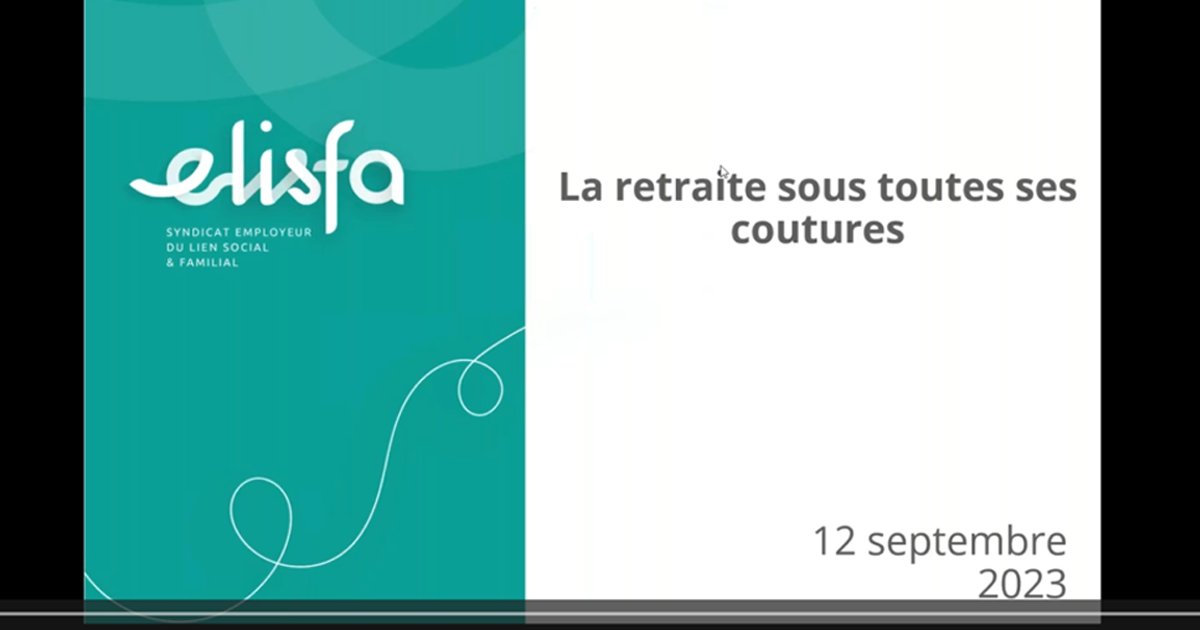 [Webinaire] Notre webinaire du jour "Spécial retraite" est en ligne sur notre site internet elisfa.fr.
Bon visionnage ;)
