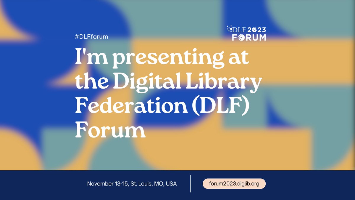 TheStudio_UI's tweet image. This November, The Studio's Nikki White will present along with a panel at this year's @CLIRDLF Forum! Learn more about the presentation on our blog! blog.lib.uiowa.edu/studio/2023/08… #DLFForum