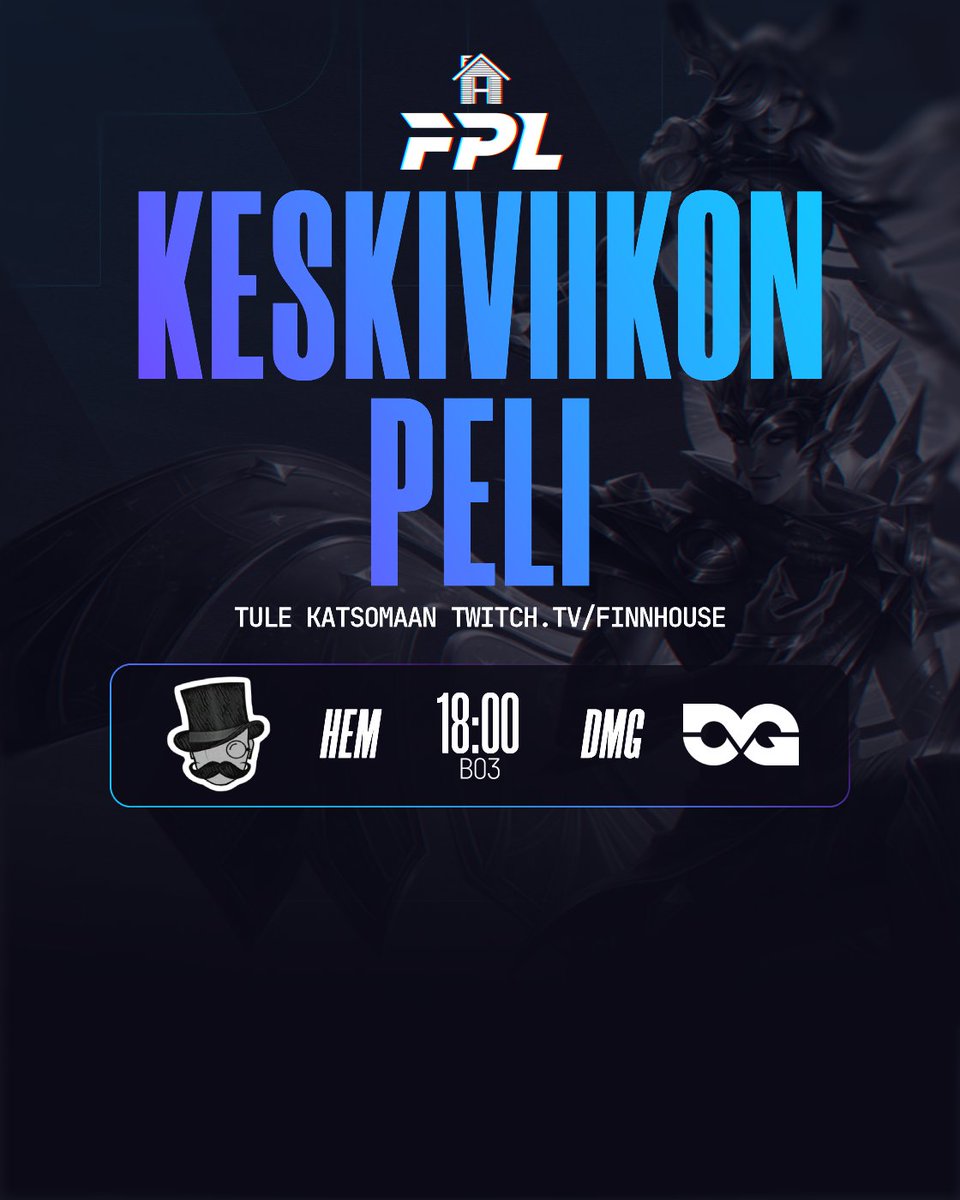 Huomenna poksuu ja paukkuu kun kaksi titaania kohtaavat🥵🥵

#herrasmiehet VS <a href="/DMGesportsFI/">DMG Finland</a> 

KLO 18:00
twitch.tv/finnhouse

#muistoja