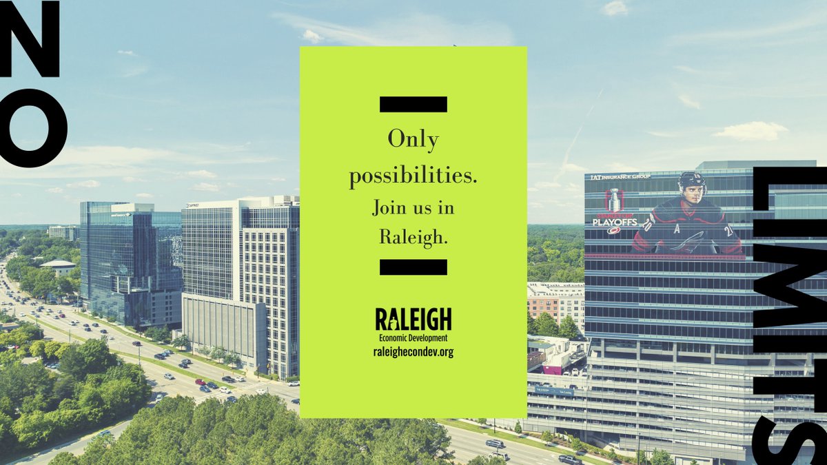 RaleighEconDev's tweet photo. Downtown, midtown, your town. Move your business to Raleigh. #NoLimitsRaleigh

Learn more: https://t.co/YswuWgjI1R 
📱 @EconDevGuy https://t.co/y8ZW4arooT