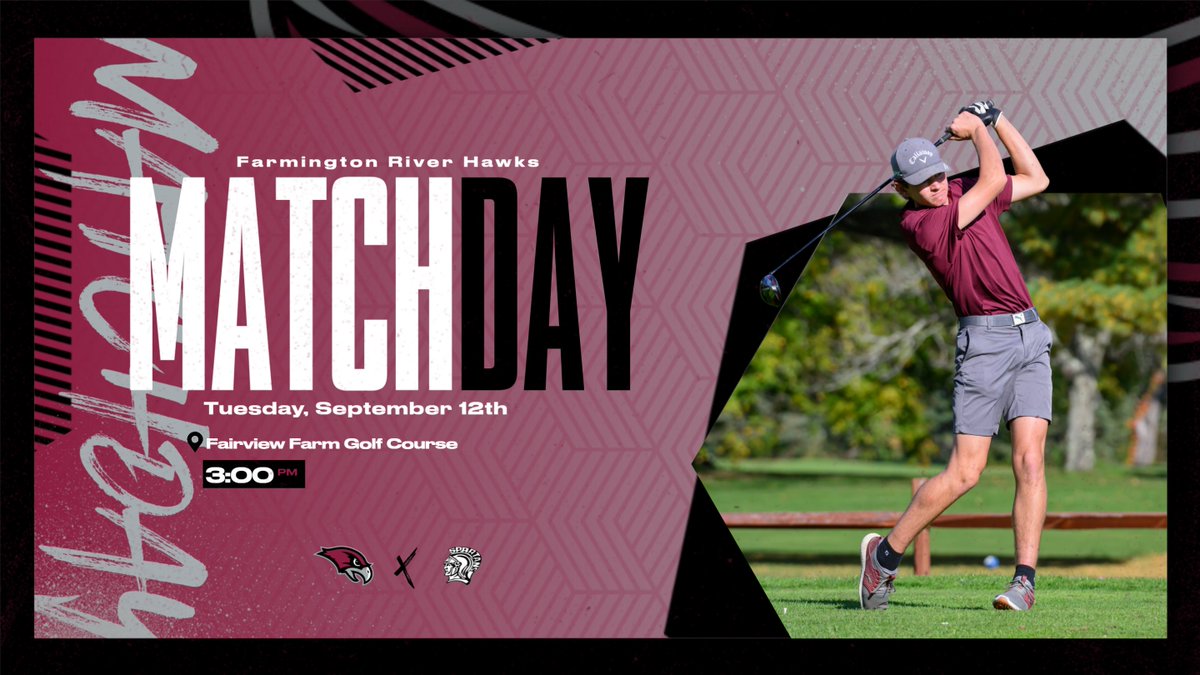 FHS_RiverHawks's tweet photo. FHS Boys Golf resumes action today at Fairview Farm Golf Course as the River Hawks take on Lewis Mills at 3:00 PM.  

Good Luck!!!

#ctgolf

#SOAR https://t.co/2J3Uon3Tlv