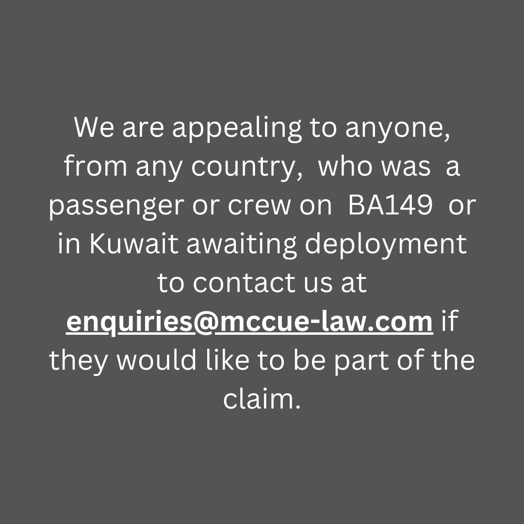 Today, victims who  were  taken  hostage in 1990 announced they are taking legal action against <a href="/GOVUK/">GOV.UK</a> and <a href="/British_Airways/">British Airways</a> for  their  alleged  role  in  the  ordeal  that  saw  civilians   used  as human shields and subject to beatings, rape, mock executions, and starvation.