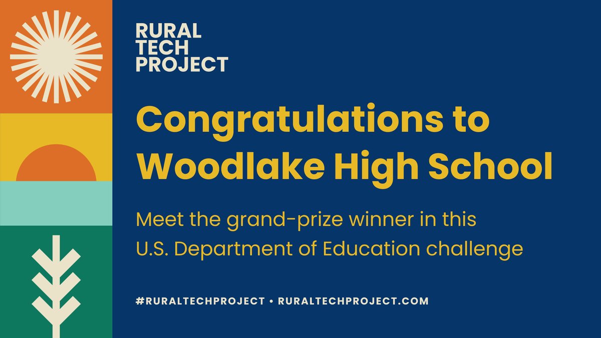Just announced by @amyloyd1 at the @usedgov Unlocking Pathways Summit: Woodlake High School is the #RuralTechProject grand-prize winner! Congratulations to Woodlake — read more about the team's aviation program to prepare students for high-impact careers: ruraltechproject.com/announcing-the…