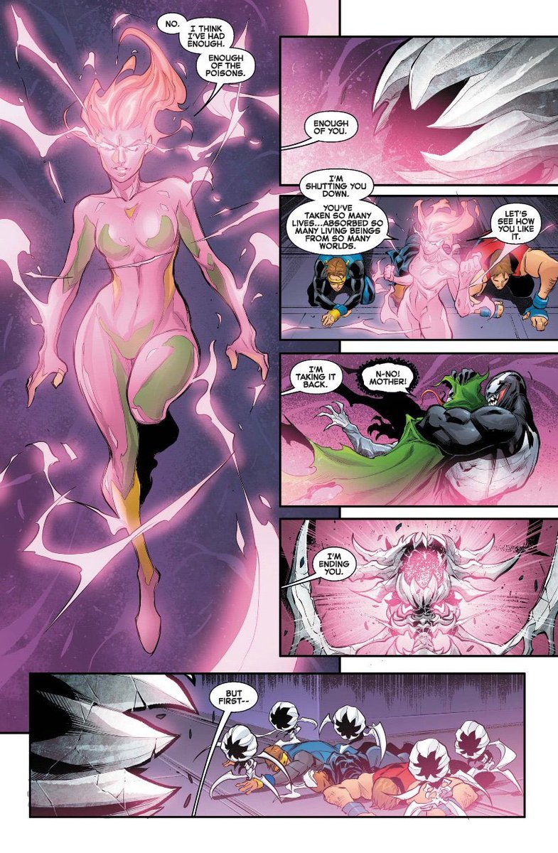 Keitsune_'s tweet photo. People saying maybe to Jean Grey? The woman who’s forced herself into the mind of gods? Has held apart a small sun with telekinesis? Can pull people apart by their atoms? Can exist as pure psionic energy? Can act at the speed of thought? All without the Phoenix?! Yeah, okay. https://t.co/8Ig5Q0HRwB