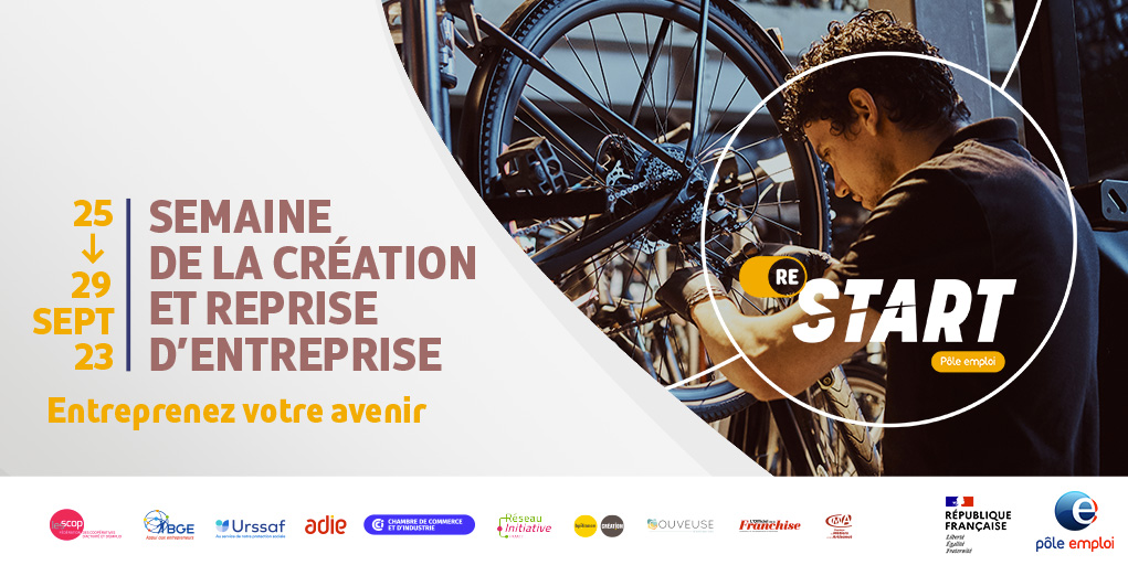 [#restart]📢La création et reprise d’entreprise vous intéresse❓@pole_emploi vous invite à participer gratuitement à des ateliers et conférences en ligne💪

📆du 25 au 29 septembre

↪️+ de 120 événements en <a href="/hautsdefrance/">Région Hauts-de-France</a>

En savoir +💻📲⏩plmpl.fr/c/YnNdt

#AvecPôleEmploi