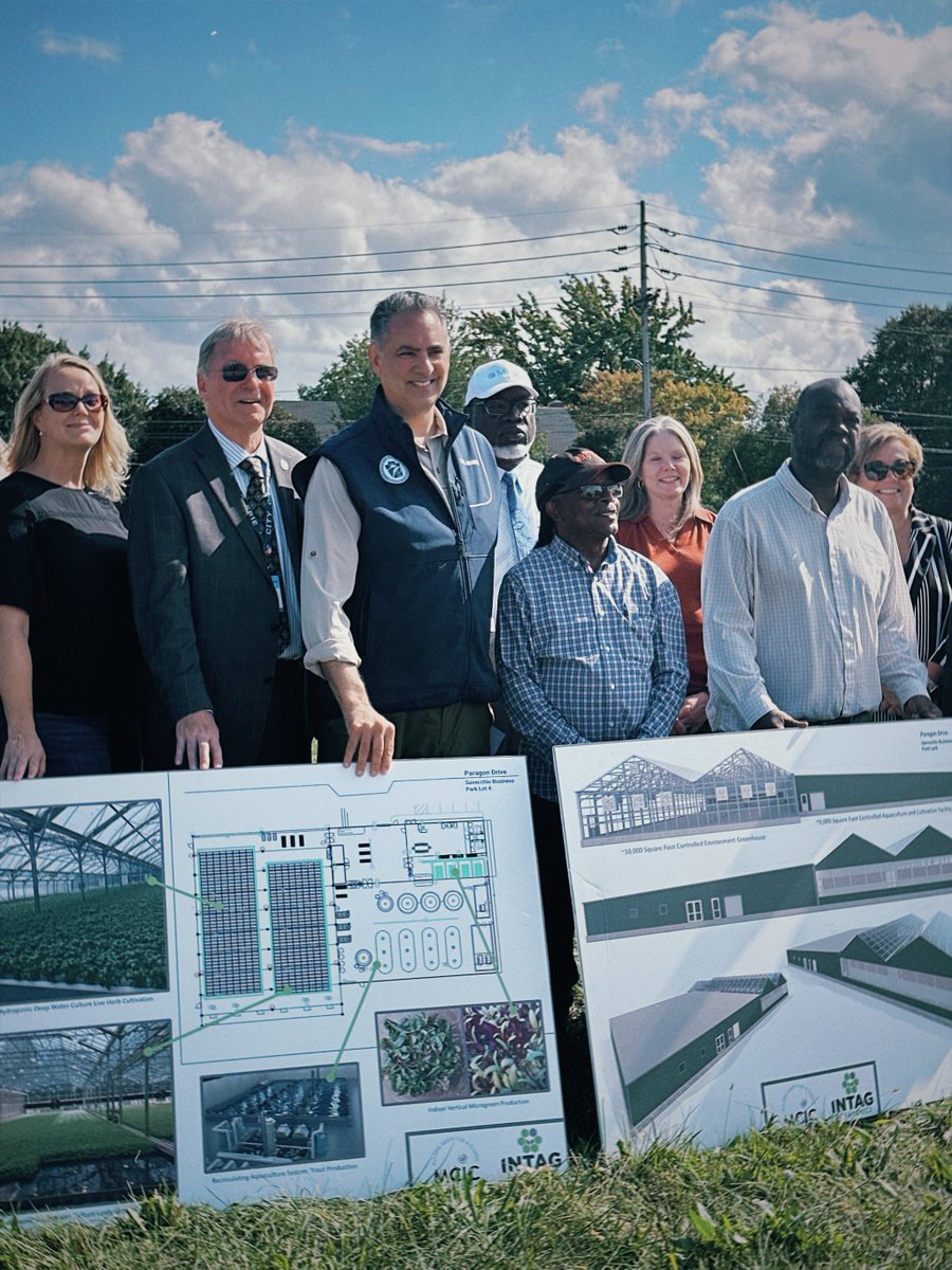From brownfield to future aqua and hydroponic facility! @PADEPSecretary visited The Joyce A. Savocchio Business Park in Erie, PA, where this facility will be built. Half of the facility will be raising trout, and its waste will be used to create fertilizer to grow leafy greens…