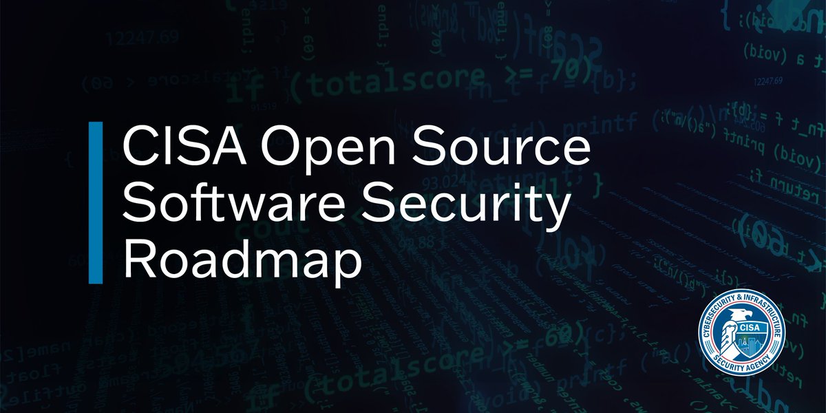 👉Open source software & the communities that support its development are core to the critical infrastructure we rely upon every day. Check out @CISAgov's roadmap to support a healthy, secure, & sustainable open source ecosystem: go.dhs.gov/oxh.
