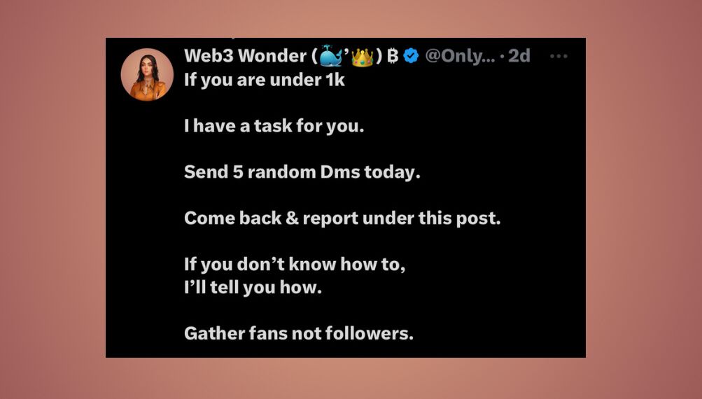 Web3 Wonder (🐳'👑) ₿ on X: Your DMs suck! You won't get replies. You are  making huge mistakes I made tweet on Sunday ↓…  / X