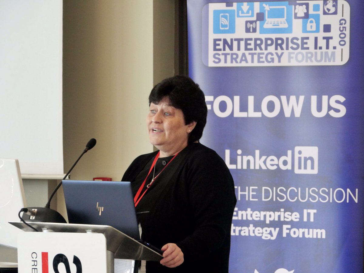 EntITStrategy's tweet photo. It’s time now for our group discussion led by Lorraine Harrison, Director of IT Services for @GRAHAMGroupUK as she discusses the importance of your IT department being value-add to meet business objectives.

#EnterpriseITSF #Technology #IT https://t.co/ewYepacDBb
