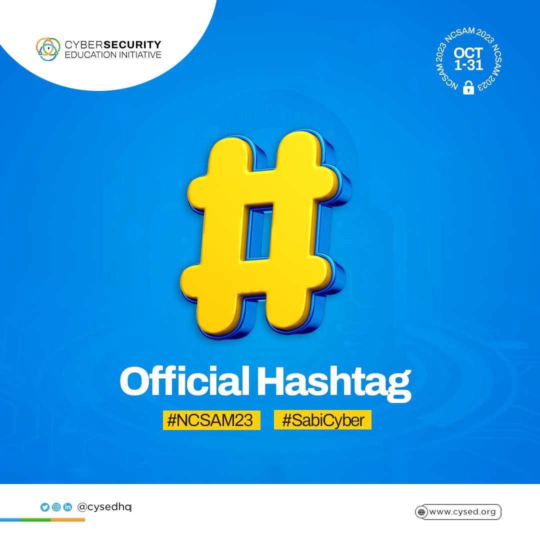 cysedHQ's tweet image. When #NCSAM23 finally comes in, you now have the tools to paint social media any colour of your choice!

To repost, share, or even post your own experience, use our official hashtags.

#SabiCyber #Awareness #DigitalSecurity  #OnlineSafety
