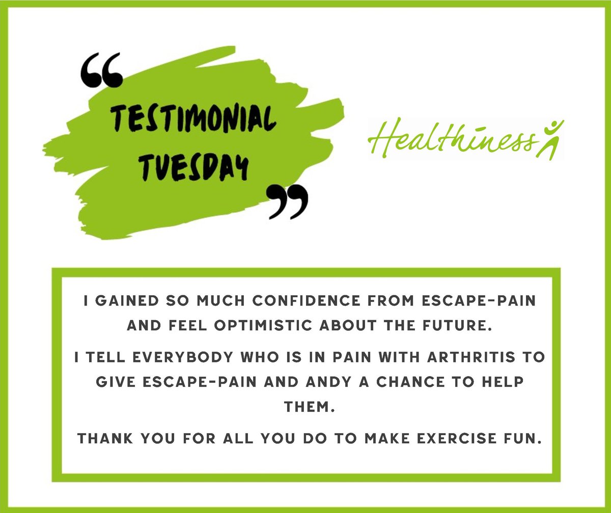 LivHealthiness's tweet photo. This week's #TestimonialTuesday feedback is courtesy of Ann who recently completed the Escape-pain programme which runs in Liverpool and Darlington!

#FitforMe #Liverpool #JoinInFeelGood #StayinWorkout #WeAreUndefeatable #VersusArthritis https://t.co/0Nt46eSsx5