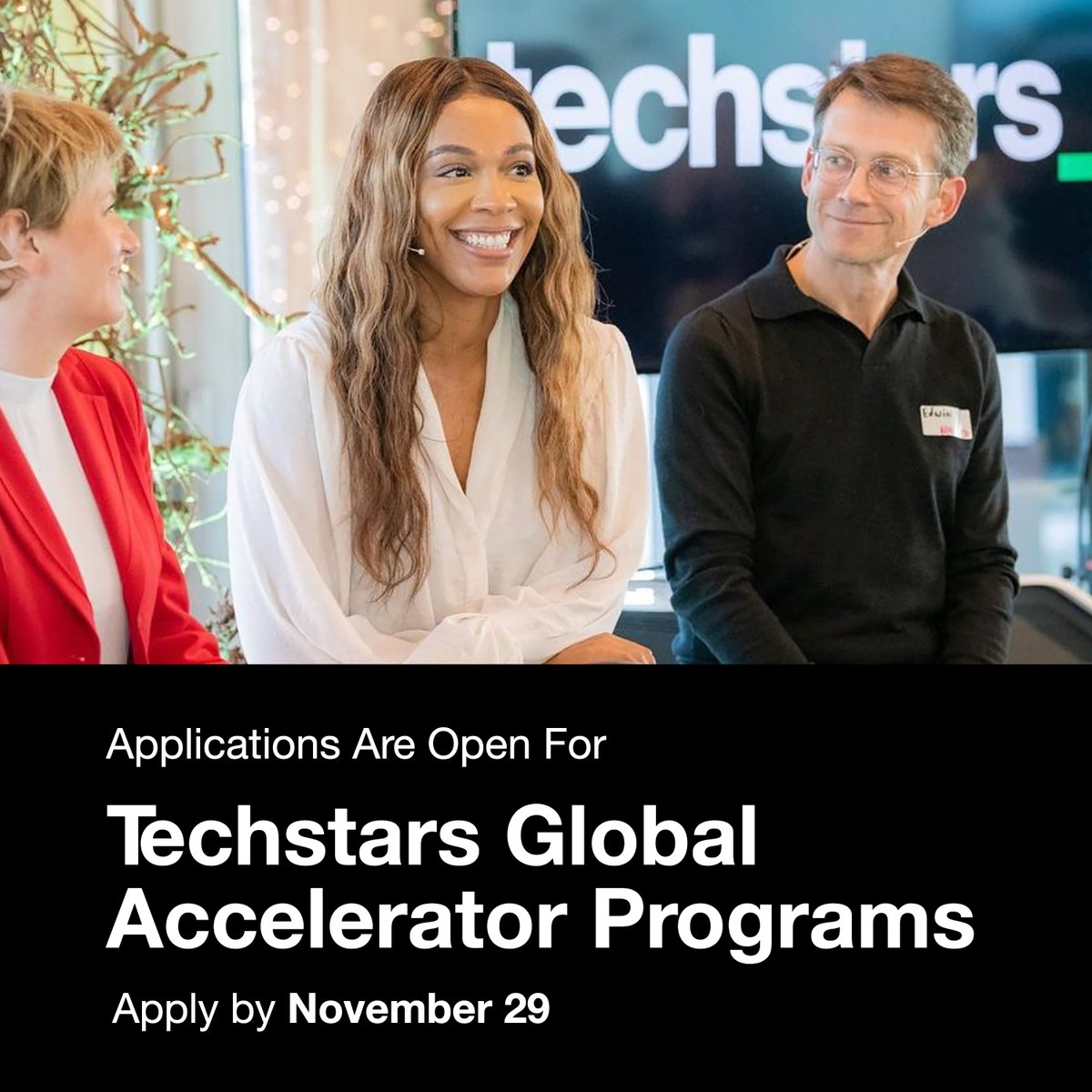 Techstars (@techstars) on Twitter photo Applications are open! We're thrilled to share that most of our programs will run twice a year, culminating in our exclusive investor event. Hear more from our CEO <a href="/MaelleGavet/">Maëlle Gavet</a> on the scope of opportunities & what makes it better for founders. ➡️ tsta.rs/h84J50PKnPc #startup Applications are open! We're thrilled to share that most of our programs will run twice a year, culminating in our exclusive investor event. Hear more from our CEO <a href="/MaelleGavet/">Maëlle Gavet</a> on the scope of opportunities & what makes it better for founders. ➡️ tsta.rs/h84J50PKnPc #startup