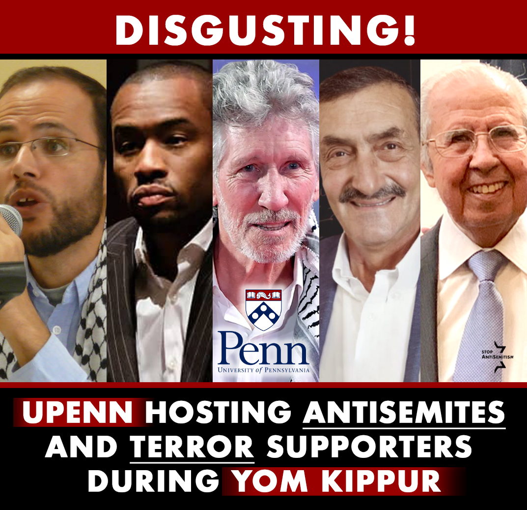 StopAntisemites's tweet photo. ACTION ALERT🚨- antisemites are being given a stage at UPenn during the holiest time of the year for the Jewish people and YOUR help is needed!  

The 'Palestine Writes Literature' Festival is an annual event claiming it's "dedicated to celebrating and promoting cultural productions of Palestinian writers and artists."  

BUT contrary to the artistic and peaceful image it portrays, the festival provides a platform for individuals with linked to US-designated Palestinian terrorist organizations like the Popular Front for the Liberation of Palestine (PFLP) and Hamas and individuals with histories of atrocious antisemitism.  

Let's unpack some of the speakers:   

1. Refaat Alareer - often shares antisemitic content and incites the murder of Jews, claiming "most Jews are evil"

2. Marc Lamont Hill - fired from CNN over his antisemitism and stated a terrorist who killed 2 Jews was wrongfully convicted  

3. Roger Water (speaking on Kol Nidre📷 - repeatedly promots antisemitic conspiracy theories of “Jewish power” and the “Jewish lobby”  

4. Wisam Rafeedie - PFLP member who praises the murder of Jewish children  

5. Salman Abusitta - stated “Zionism’s investment in Nazi crimes aims to justify its crimes in Palestine before and after Nazism."  

U Penn has received hundreds of millions of dollars in public funds. Why are U.S. tax payers footing the bill for U Penn giving a stage to Jew haters?  

What can YOU do? Email UPenn President Liz Magill: president@upenn.edu and urge her to remove these speakers from the event OR move it off campus.   

(contact us at info@stopantisemitism.org if you need an email template)