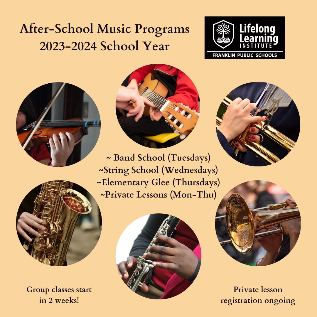 The Lifelong Music Academy group music classes start in 2 weeks! Plus, private lesson registration is ongoing throughout the school year. Go to bit.ly/3wqfLqL to learn more.

#fpslifelong #fpslifelongmusic
