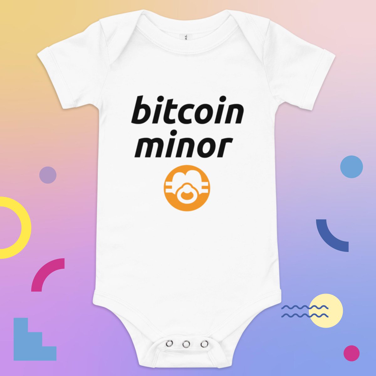 diamondhandtees's tweet photo. Our tee store is officially live!! 🥳👕 
We couldn't think of a better way to celebrate the birth of our store than dropping a Bitcoin Minor onesie for your mini Bitcoiner! 

Grab a onesie or toddler tee from https://t.co/VL5hqn25f3

#crypto #cryptotees #cryptofashion #btc $BTC https://t.co/q4CopuwMVb