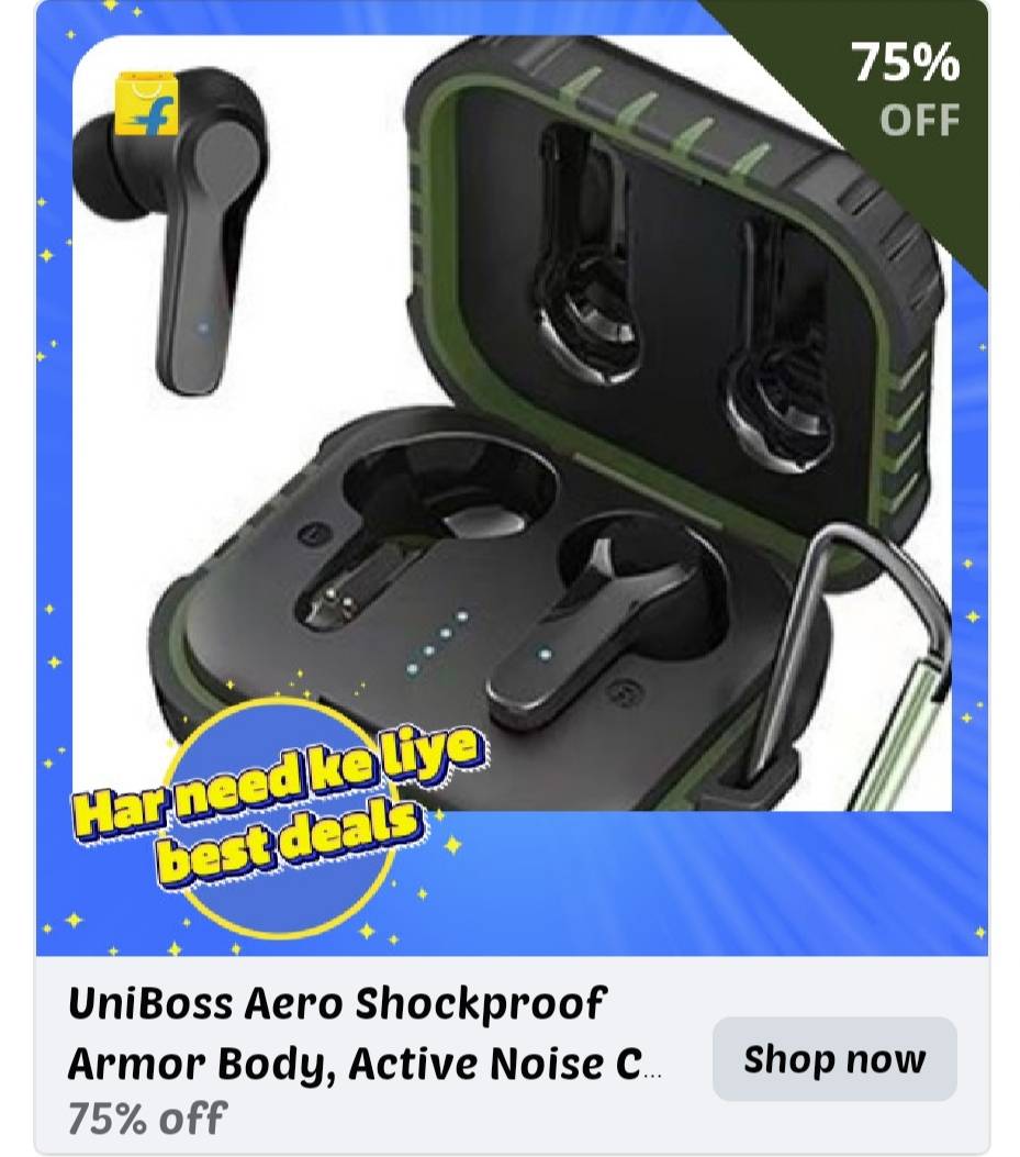 UniBoss Aero Buds
Shockproof and Rugged Body Ear buds
Exclusively on #Flipkart