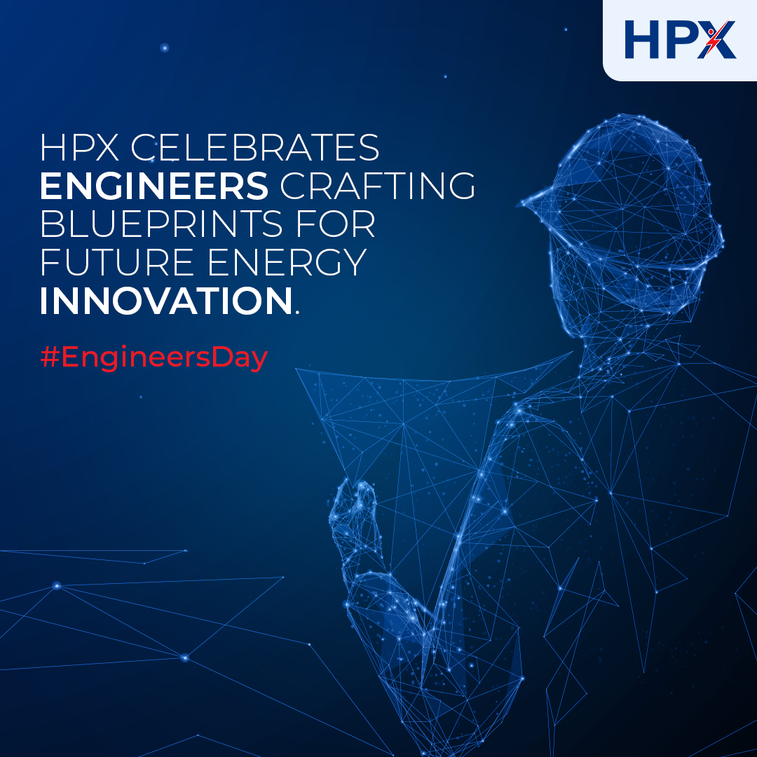 HPX_India's tweet photo. HPX celebrates engineers as the architects of innovation! They're the blueprint creators, shaping groundbreaking pathways to future energy solutions. Let's celebrate their vital role in shaping our sustainable future. #EngineersDay #EngineersOfTomorrow https://t.co/IKCoW2NpWU