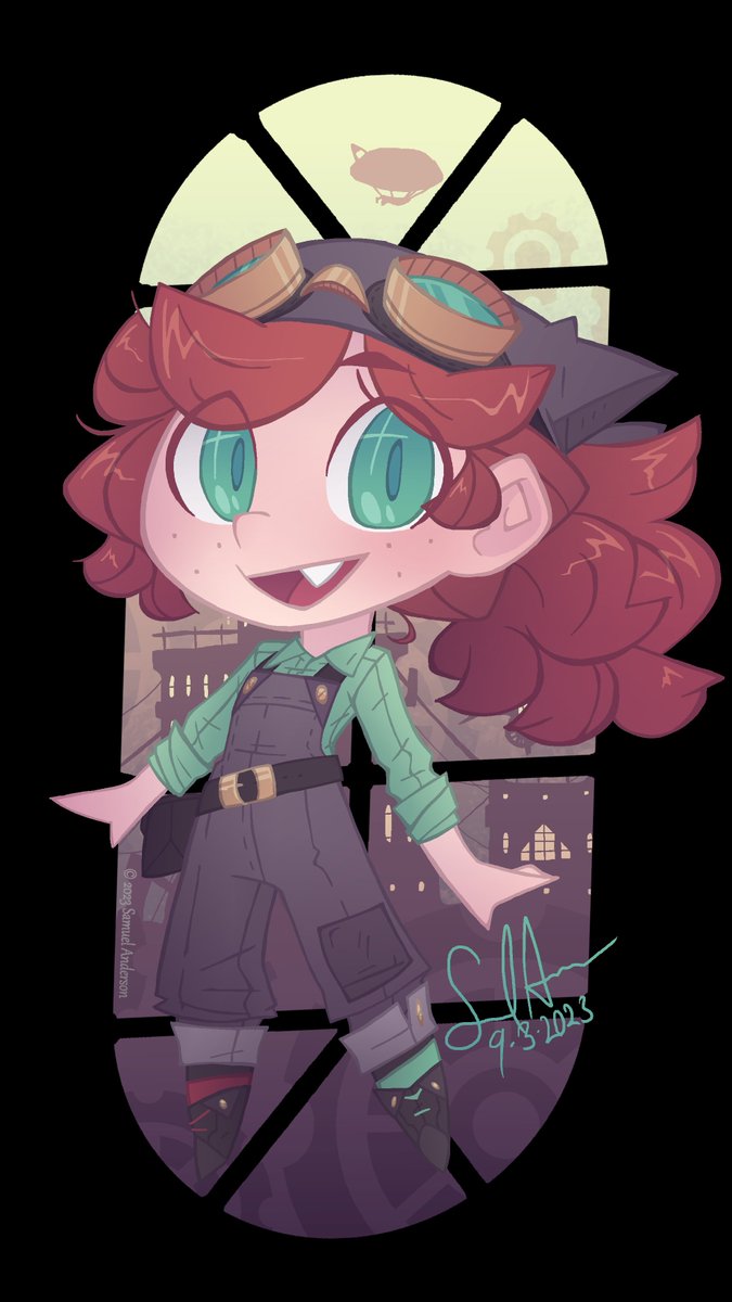 DCDiver4's tweet image. The Springwire Sisters, off to adventure!
#Springwire #steampunk #animegirl #chibi