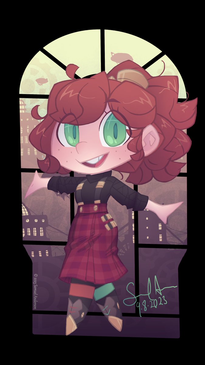 DCDiver4's tweet image. The Springwire Sisters, off to adventure!
#Springwire #steampunk #animegirl #chibi