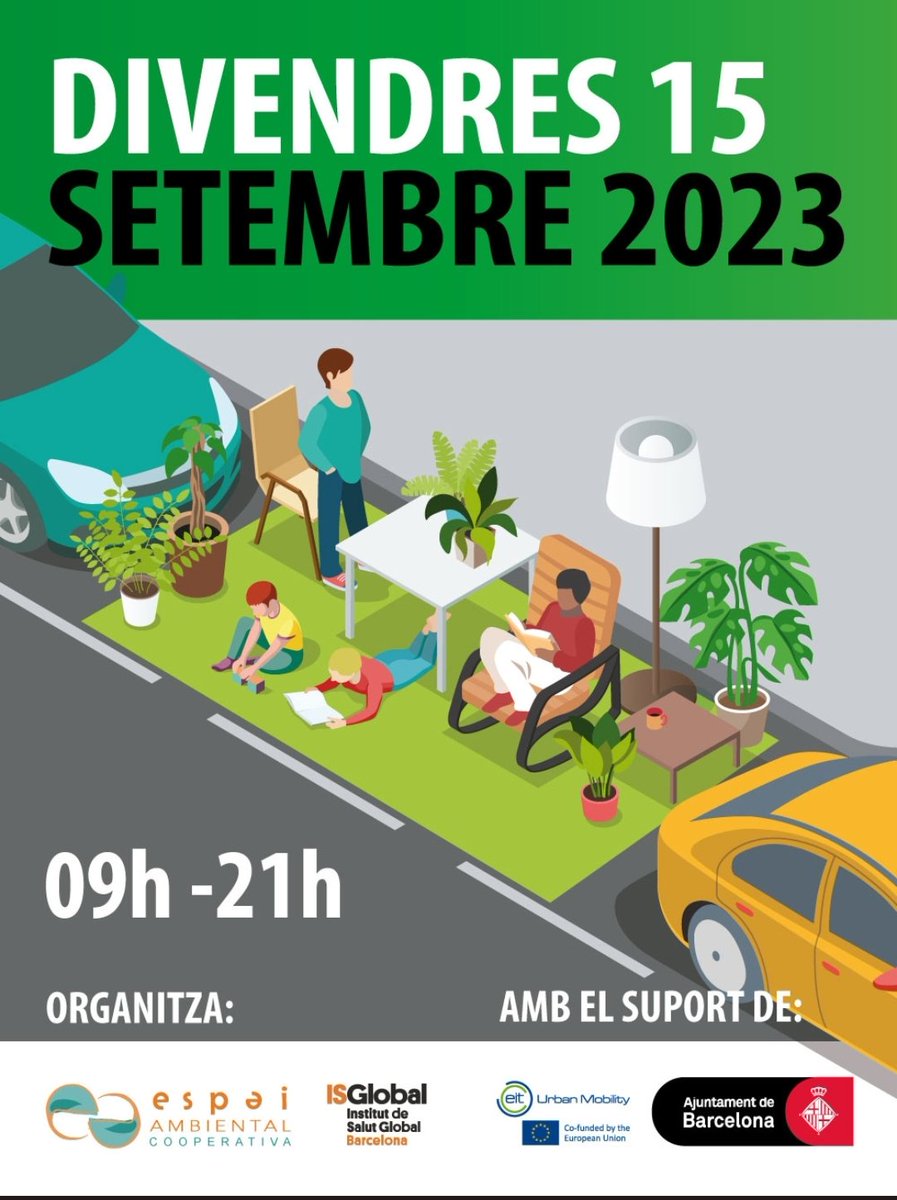 Ens fa molta il·lusió anunciar que #BiciZen serà part del #ParkingDayBCN23  💚
Estarem situats entre Provença i Rambla Catalunya. T'esperem!!! 😃
@bacc_cat 🚴‍♀️🚲 #CUBIC @ParkingDay_BCN