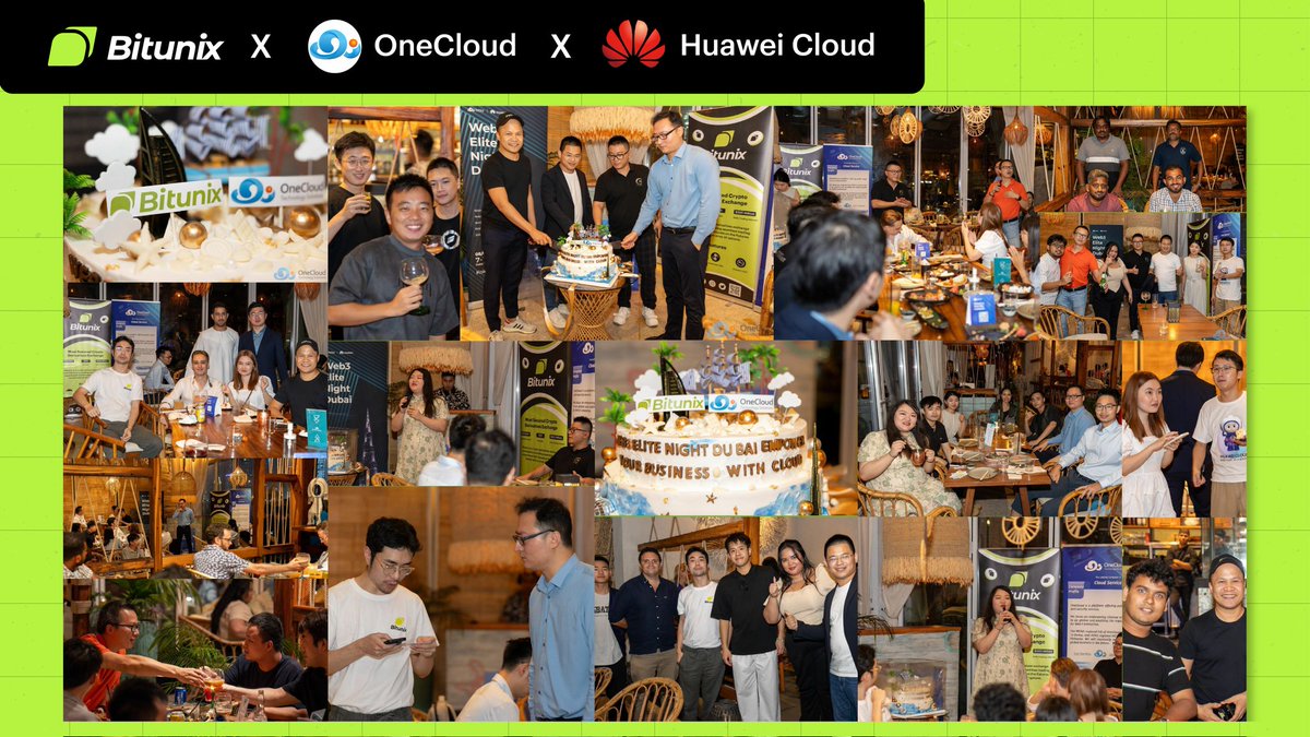 BitunixOfficial's tweet photo. We felt extremely honored to participate in the Dubai Web3 Elite Night event hosted by @onecloudtech in partnership with @HuaweiCloud1 on September 8th!!

Here we share some moments from the special night where we had the opportunity to meet top #web3 professionals!!

#onecloud #huaweicloud #bitunix