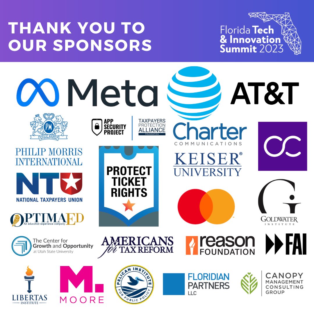 Shoutout to our sponsors for the 2023 Tech & Innovation Summit! Tech Summit is happening NEXT WEEK, will we see you there?👀 jamesmadison.org/event/techsumm…