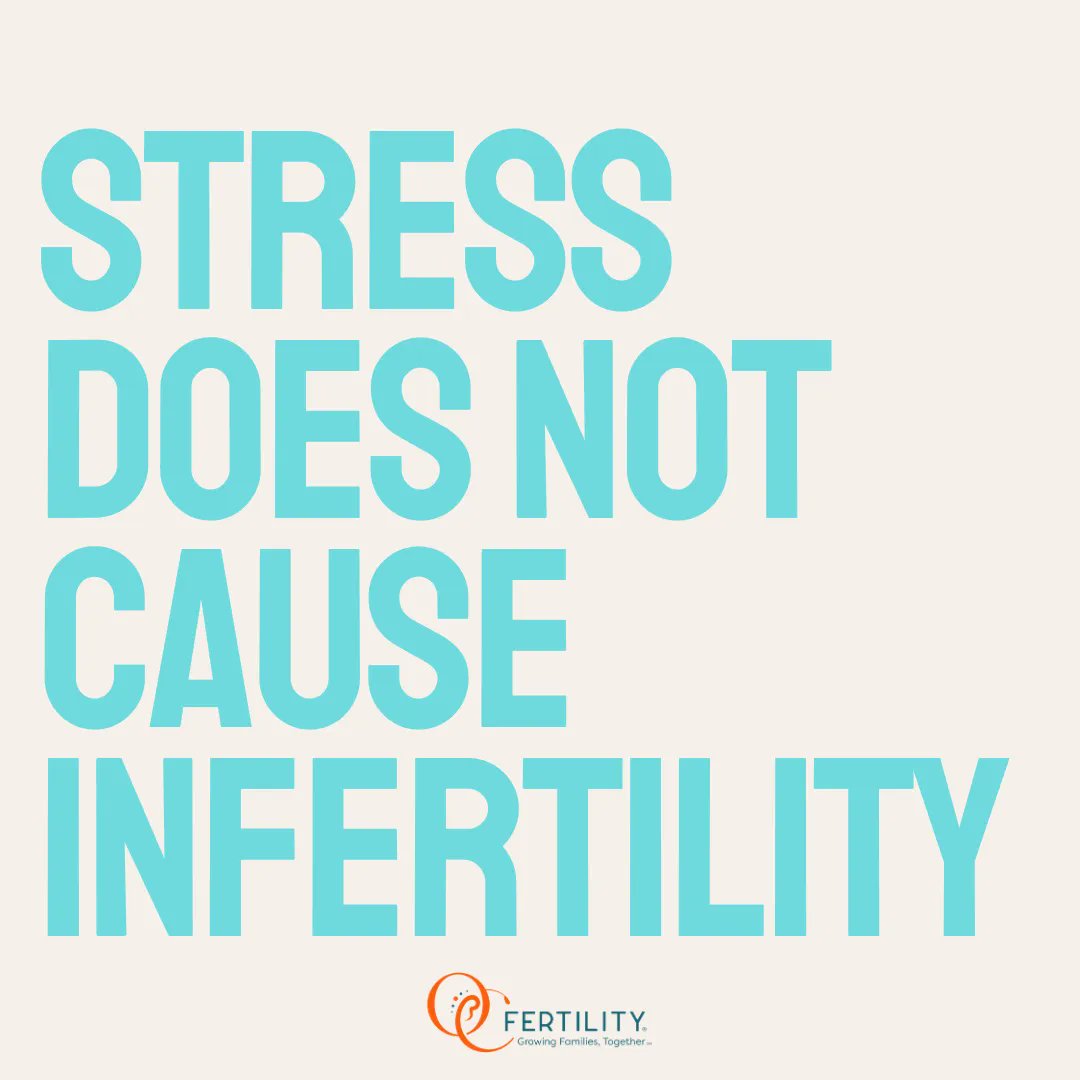 It's a fact! Stress does not cause infertility. 

Infertility is a medical diagnosis caused by medical issues, and stress is not one of them. 

#OCFertility #fertilityfacts #stress #infertilityawareness #infertilityjourney #infertilitystruggles #PCOS #eggquality #endometriosis