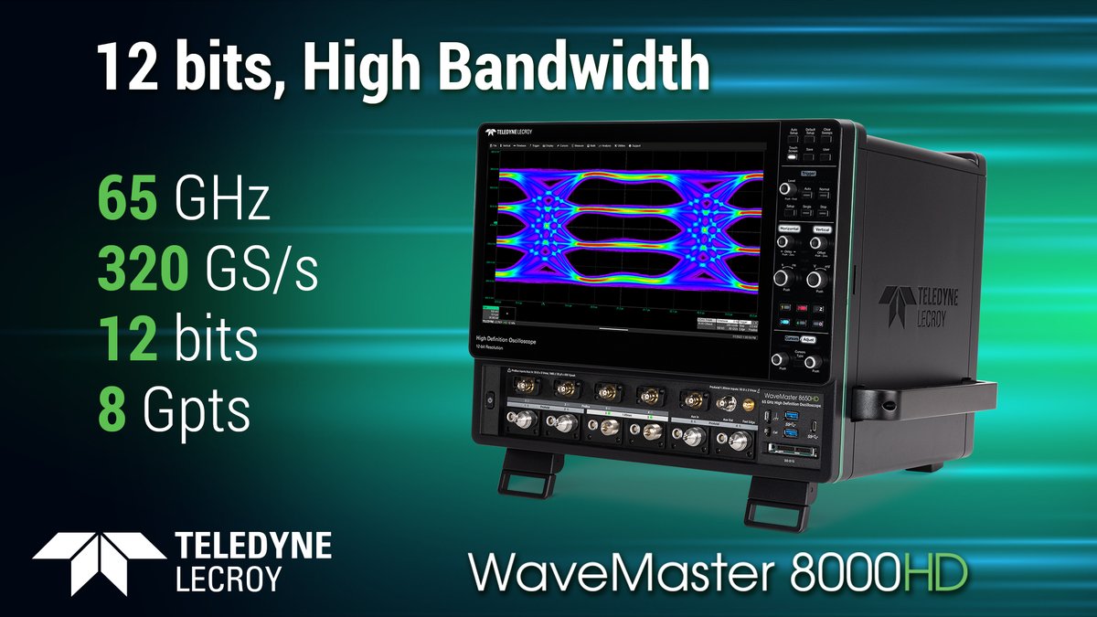TeledyneLecroy's tweet photo. Explore our new WaveMaster 8000HD 12-bit, high-bandwidth oscilloscopes. The ultimate solution for next-generation serial data technologies like PCIe 6.0 and USB4 Specification v2.0.  Learn more: https://t.co/wXIJZIYcWO
#oscilloscope #serialdata #innovation #technology https://t.co/yrXbv5jJ0a
