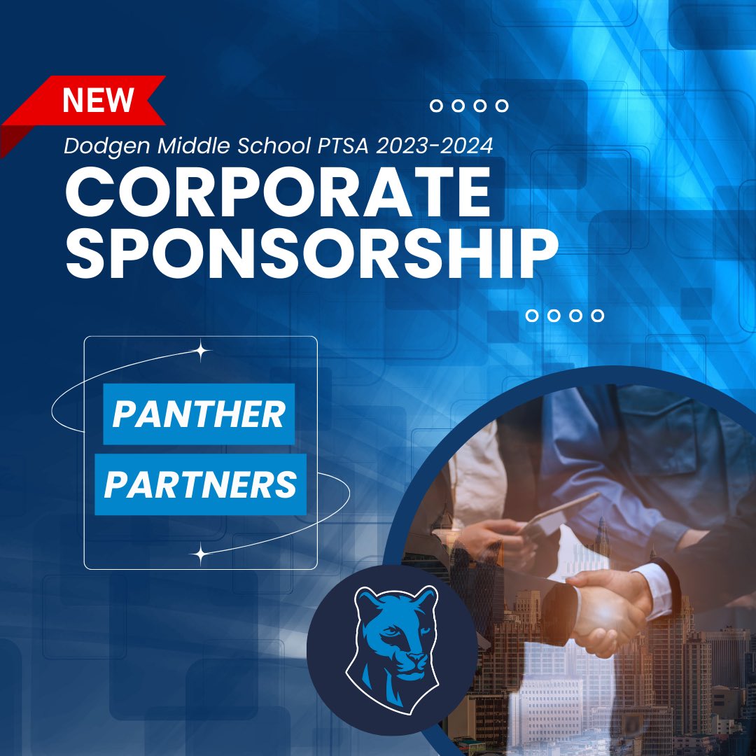 Is your business, company or organization looking for a way to connect with our local community, advertise or gain recognition?

Dodgen PTSA just launched a Corporate Sponsorship program “Panther Partners” and we’d love to partner with you! Click below!

bit.ly/3PxJR4O