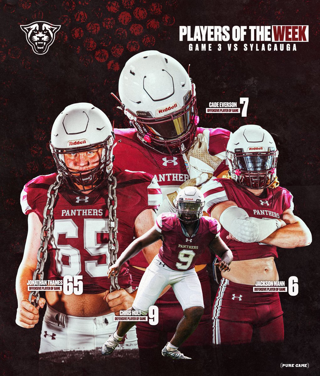 Congratulations to our Players of the Week for Game #3! 
#PantherPride🐾