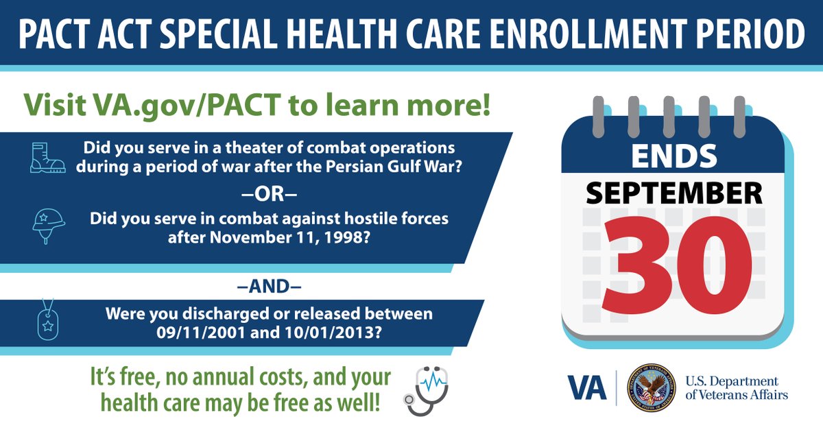 WestTexasVA's tweet photo. Attention post-9/11 #Veterans! If you’ve deployed to a combat zone but never enrolled in VA health care, you should sign up TODAY.   

It only takes a few minutes to apply – then you have access for life. Apply now at https://t.co/2ciZpeiUJb. https://t.co/aXFZitj22X