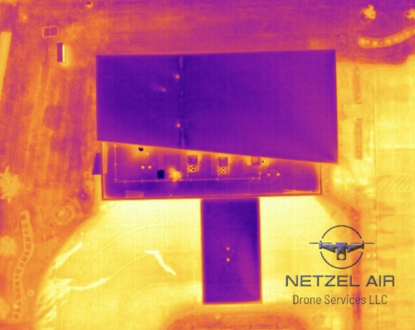 Thermal images of flat roofs or relatively flat roofs can give vital information to the owners on what might be going on with their roof if there is concern.  #thermalimage #dronebusiness #omaha #nebraska #omahaphotographer #dronephotographer #photography