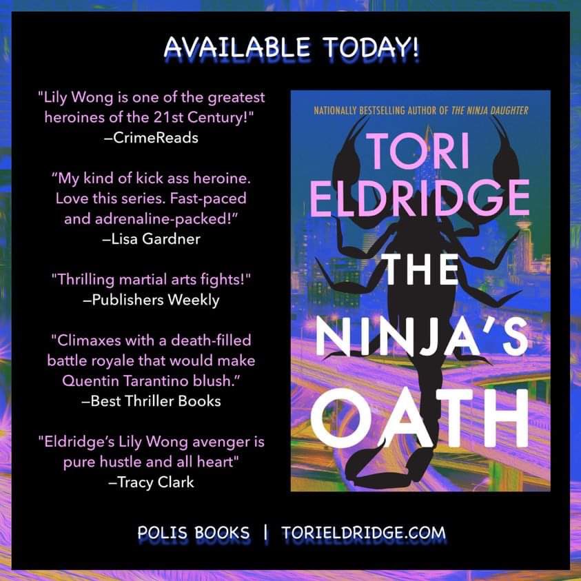 CrimeWoC's tweet photo. Happy release day to @ToriEldridge for her new book THE NINJA’S OATH!

https://t.co/4GM90ZIVmx https://t.co/Vxn8Tyxo4i