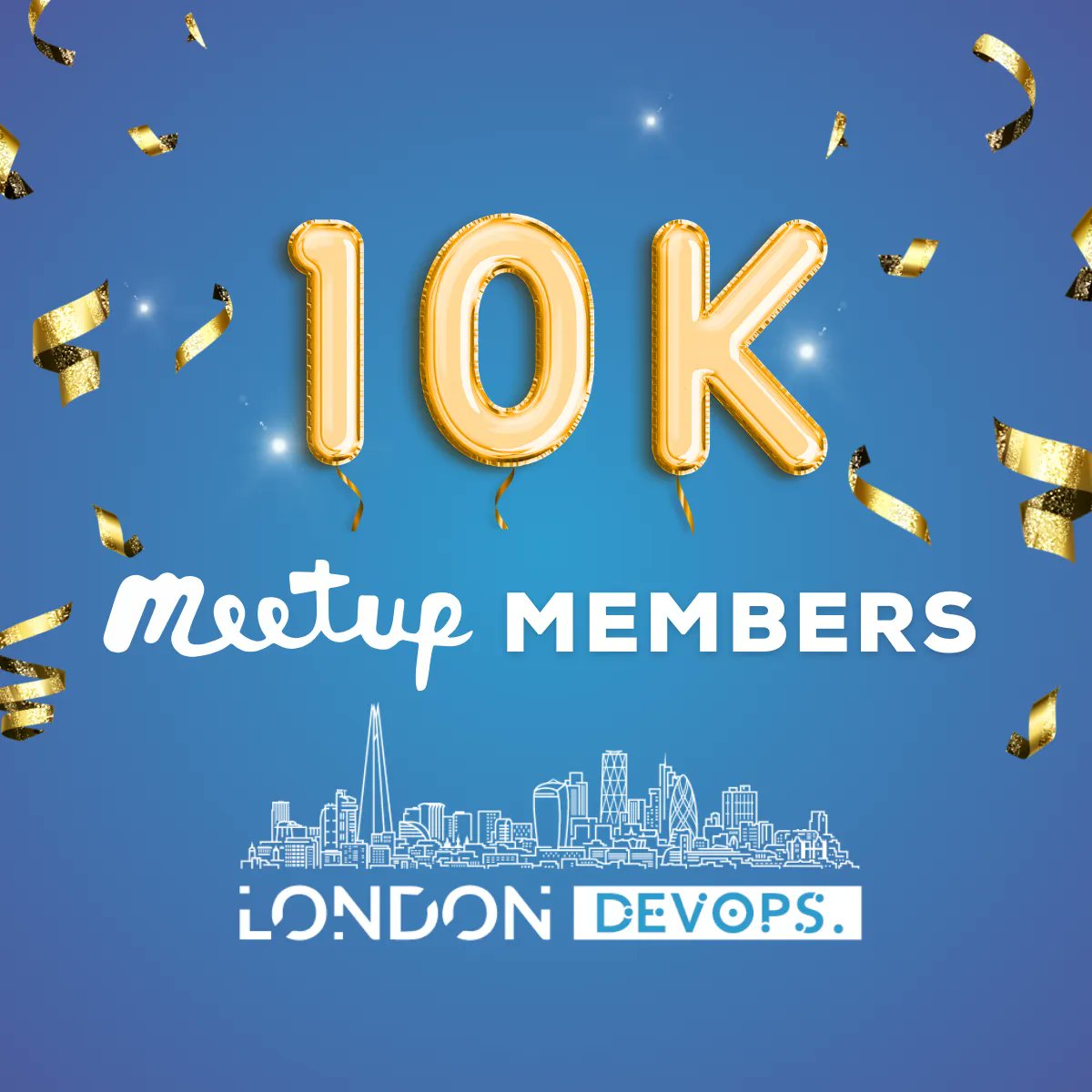 Last week London DevOps hit a huge milestone: 10,000 Meetup members!

A big well done to Matt Saunders, Marc Cluet, Jack Moore, and Alex Dover for all their efforts in growing the London DevOps meetup community 👏