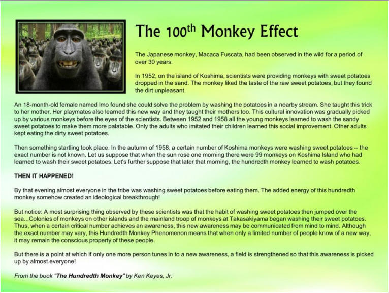 The 100th monkey tweet media