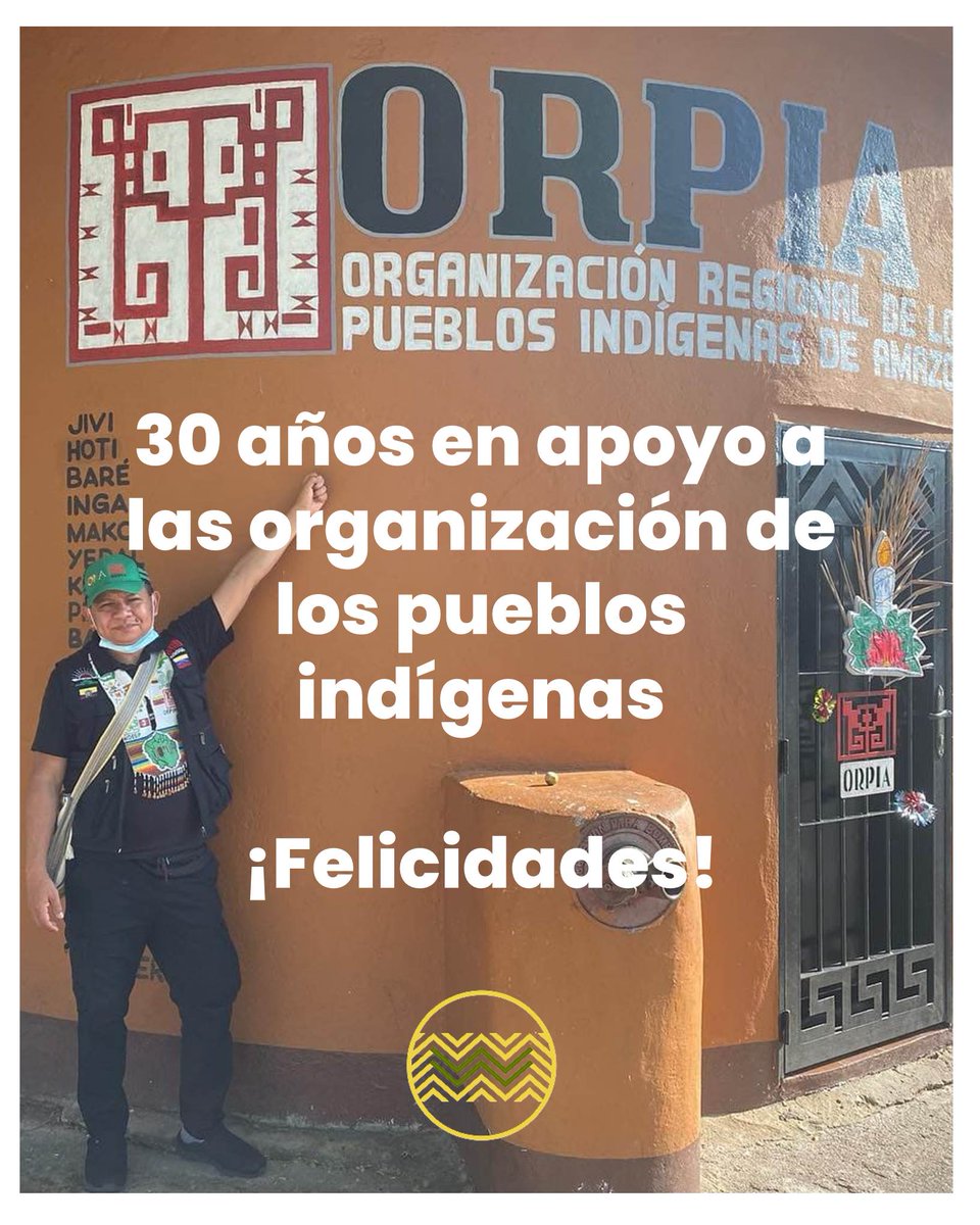 Wataniba_ve's tweet photo. #ORPIA  30 años en lucha por los derechos de los pueblos indígenas de la Amazonía Venezolana 
Nuestras más sinceras felicitaciones y valga la ocasión par ratificar nuestro compromiso de seguir juntos.
¡Un gran abrazo! https://t.co/E2iZxTerZX