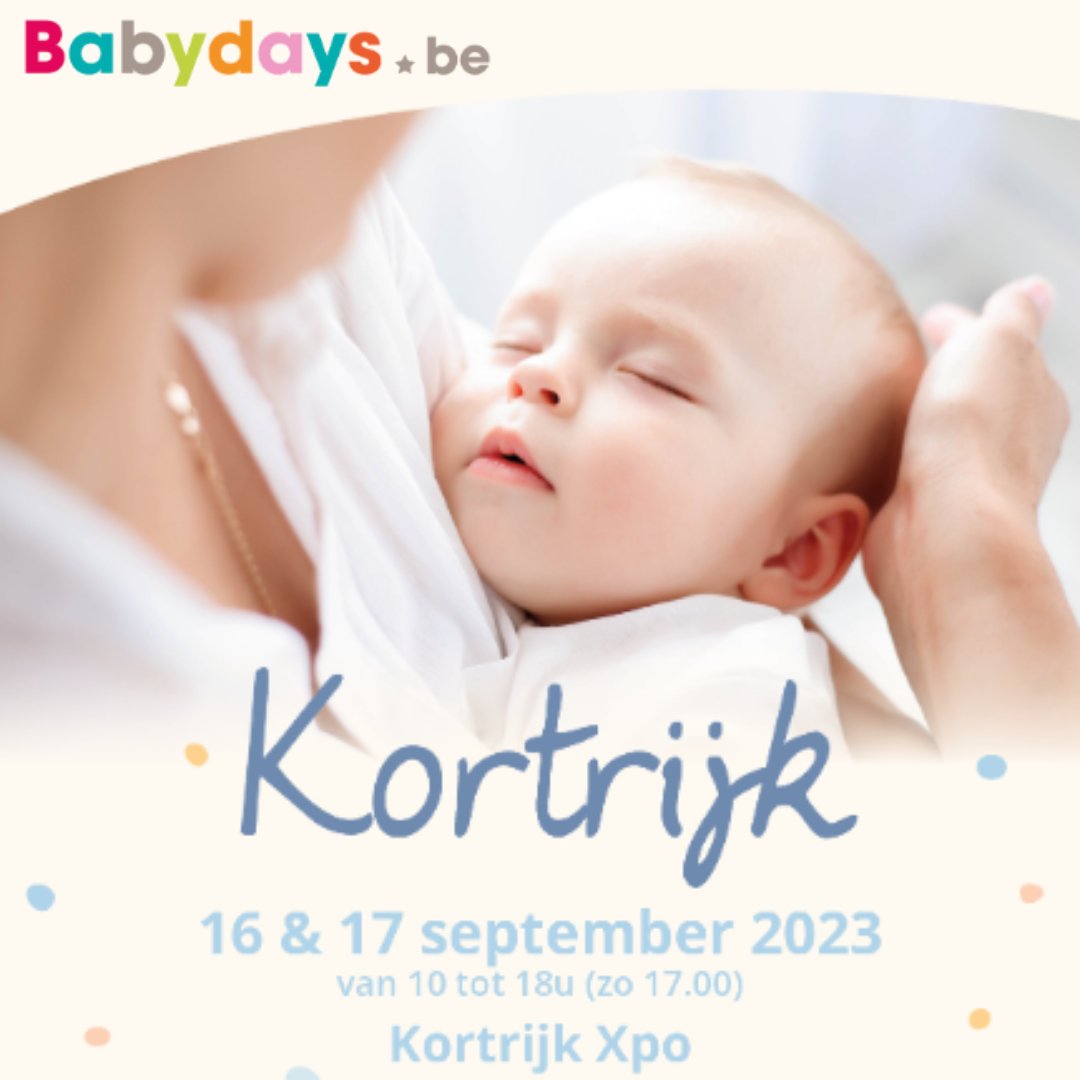 Zijn alle toekomstige - en jonge ouders er klaar voor? Kom alles te weten over de babywereld dit weekend op Babydays de BabyBeurs in Kortrijk Xpo 👶 

Meer informatie kan je hier terugvinden 👉 bit.ly/3Pb1YNI