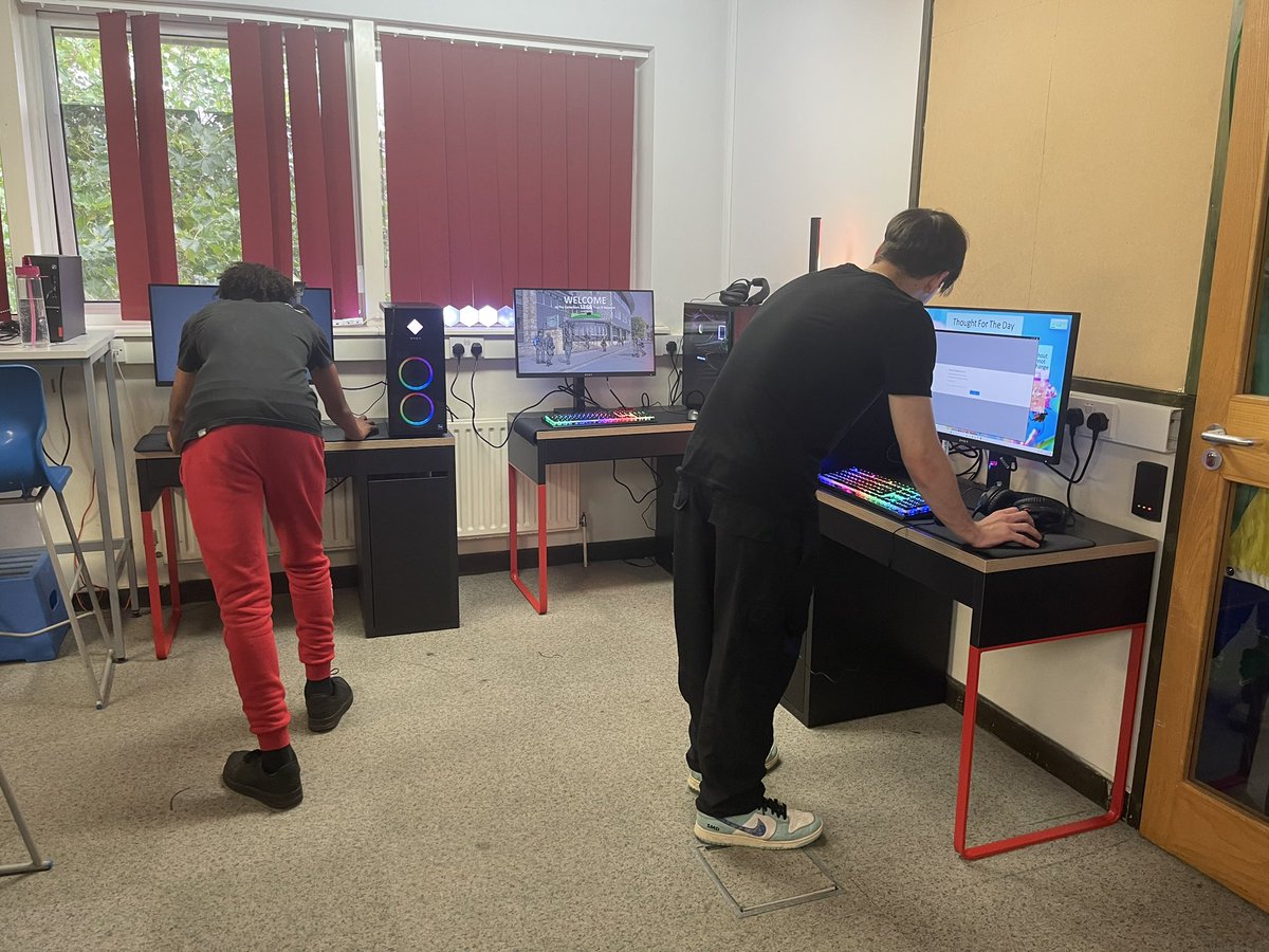Amelixacademy's tweet photo. The Canterbury Rocketeers have been busy today, setting up our awesome new gaming stations. Tune back in tomorrow to see them in action!
And we’ve still got a couple of places free… Join us? #rocketleague #canterburyacademy #amelix #esports #btec #bethewinner https://t.co/Fqzy58jMpa