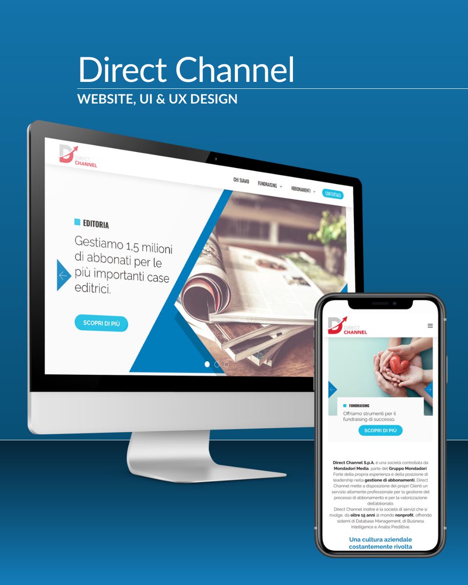arachnoweb's tweet photo. Direct Channel, la società del Gruppo Mondadori leader in Italia nel settore degli abbonamenti e da oltre 15 anni un punto di riferimento di primo piano nel mondo nonprofit, ha scelto Arachno per il redesign del proprio sito web. #webdesign #digitalagency #webagency https://t.co/RCFbJoj04B