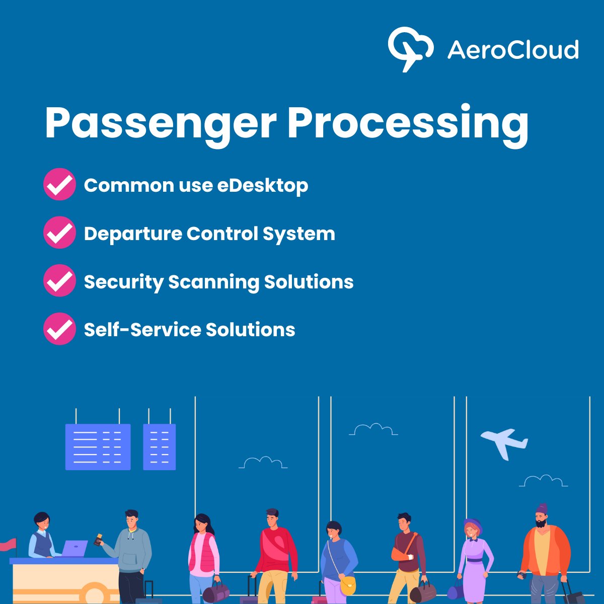 @aerocloudsys develops cutting-edge Common Use Passenger Processing Solutions for #airports #FBOs #GroundHandlers & #airlines
Designed to streamline movement from arrival to boarding, our solutions will revolutionize your #passenger processing workflow!
bit.ly/3PCZrMN