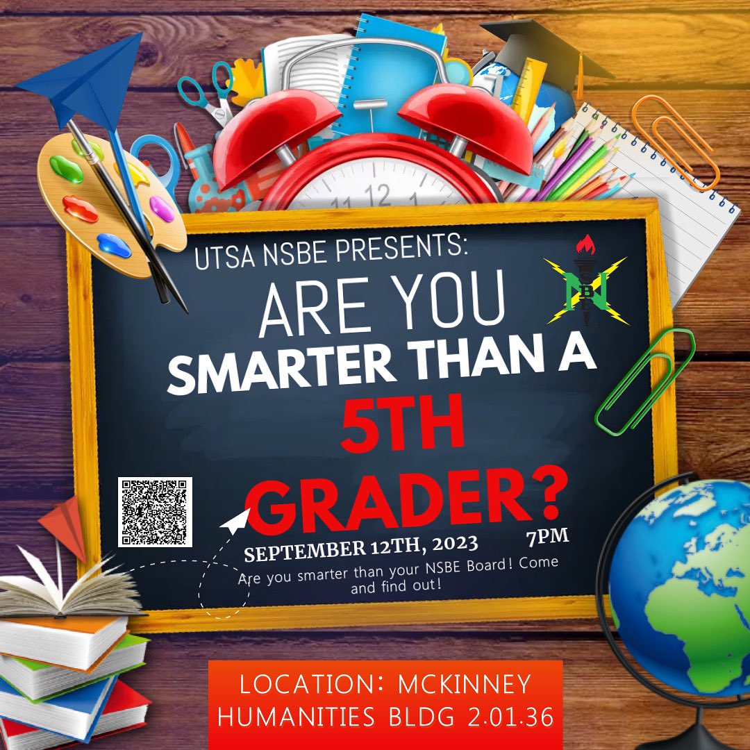 Hey everyone! Make sure you all come through to our 2 events today!! 

Our donut sale will begin at 12:00pm at the Sombrilla, and later in the evening we will be having our “ Are you smarter than a 5th grader” event at 7:00pm in the MH building.

See you all there‼️
