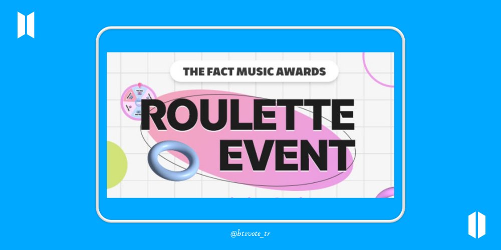 💠 | ÇARK İLE BİLET TOPLAMA | TMA 2023

TMA Ödül Töreninde bulunan, Fan Choice Grup ve Solo ödüllerinde adaylık alan BTS ve üyelerimize daha fazla oy verebilmek için bu threadi inceleyin. 

Oylama Bilgisi: l24.im/zLJqSK
Uygulama Bilgisi: bit.ly/3WOwJZJ