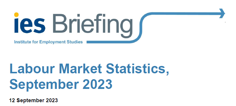 Our labour market briefing note is available! While pay data news is positive, employment is falling sharply. There's a large rise in unemployment, increasing economic inactivity and young people neither in employment nor education up by 25% in a year. bit.ly/44J5Ry4
